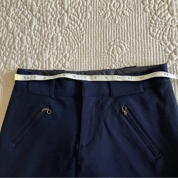 RARE EUC Ralph Lauren Blue Label navy wool equestrian style midi skirt